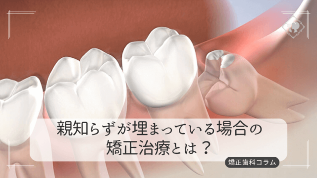親知らずが埋まっている場合の矯正治療とは？