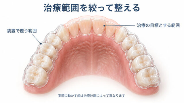 部分矯正の範囲