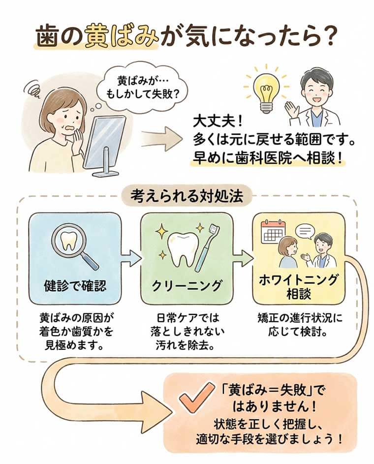 【図解】歯の黄ばみが気になる場合