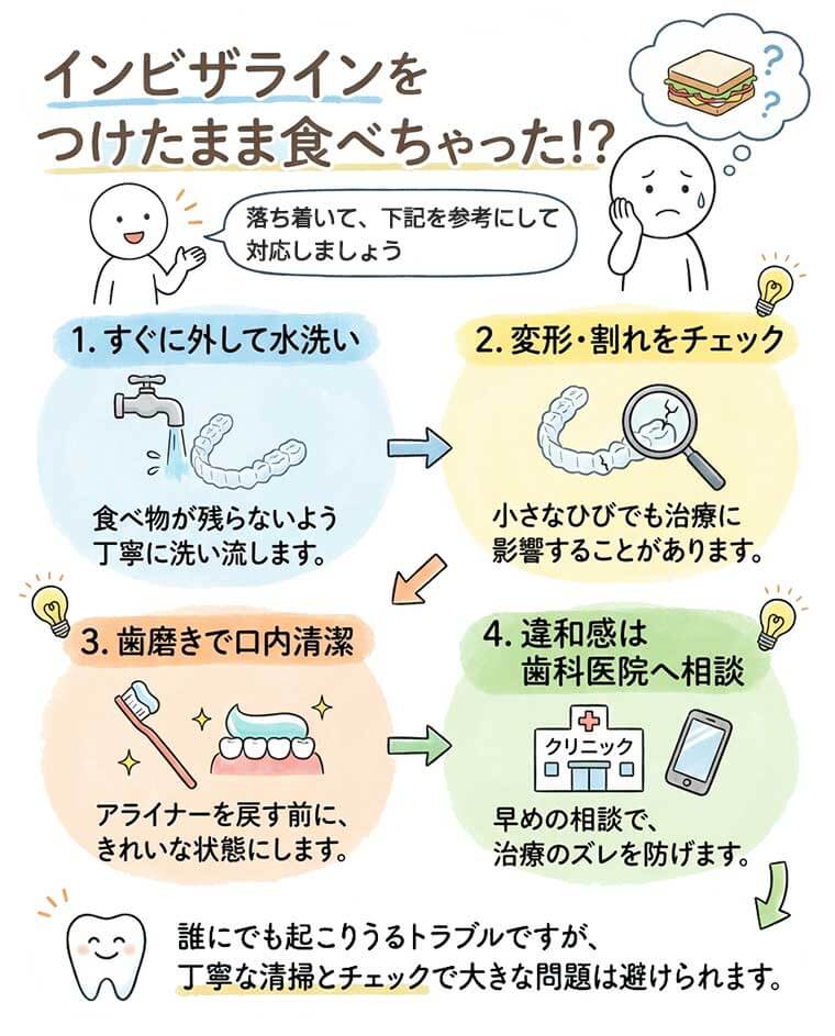 【図解】つけたまま食べた場合