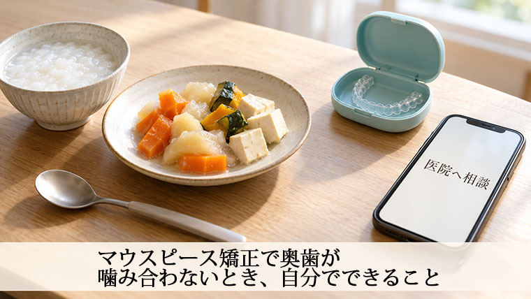 奥歯が噛み合わないとき、自分でできること
