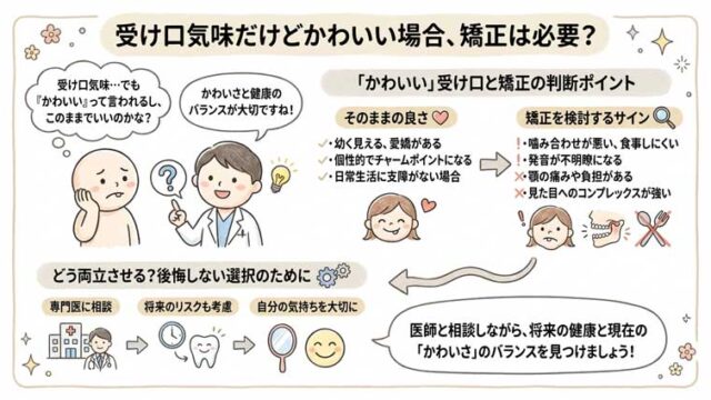 受け口気味だけどかわいい場合、矯正は必要？