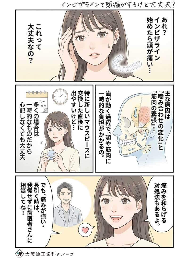 【マンガ】インビザラインで頭痛がするけど大丈夫？