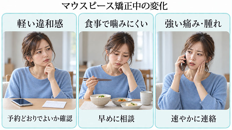 マウスピース矯正中の変化