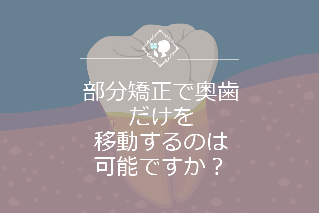 部分矯正で奥歯だけを移動するのは可能ですか？