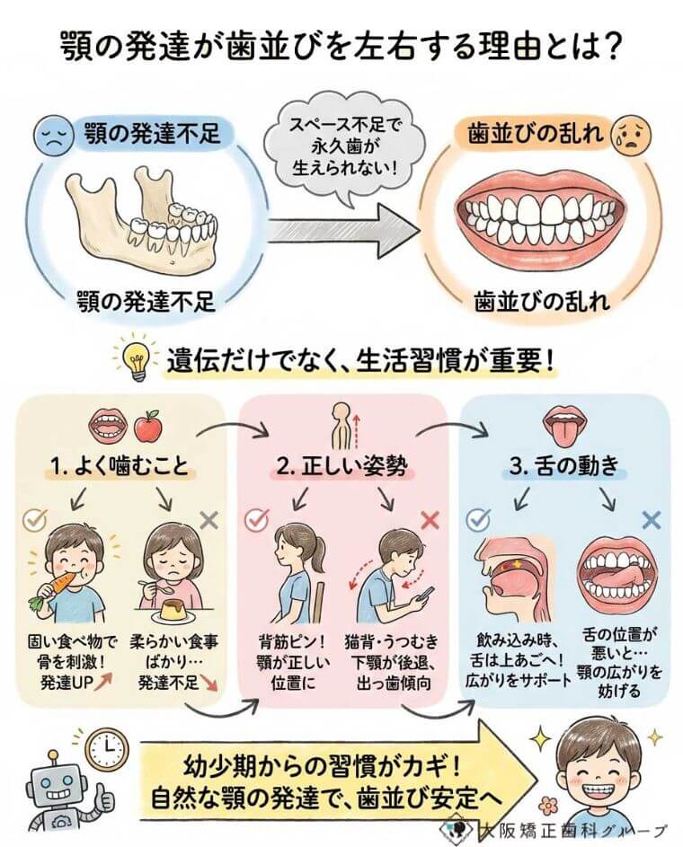 顎の発達が歯並びを左右する理由