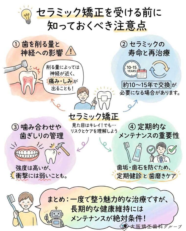 セラミック矯正を受ける前に知っておくべき注意点