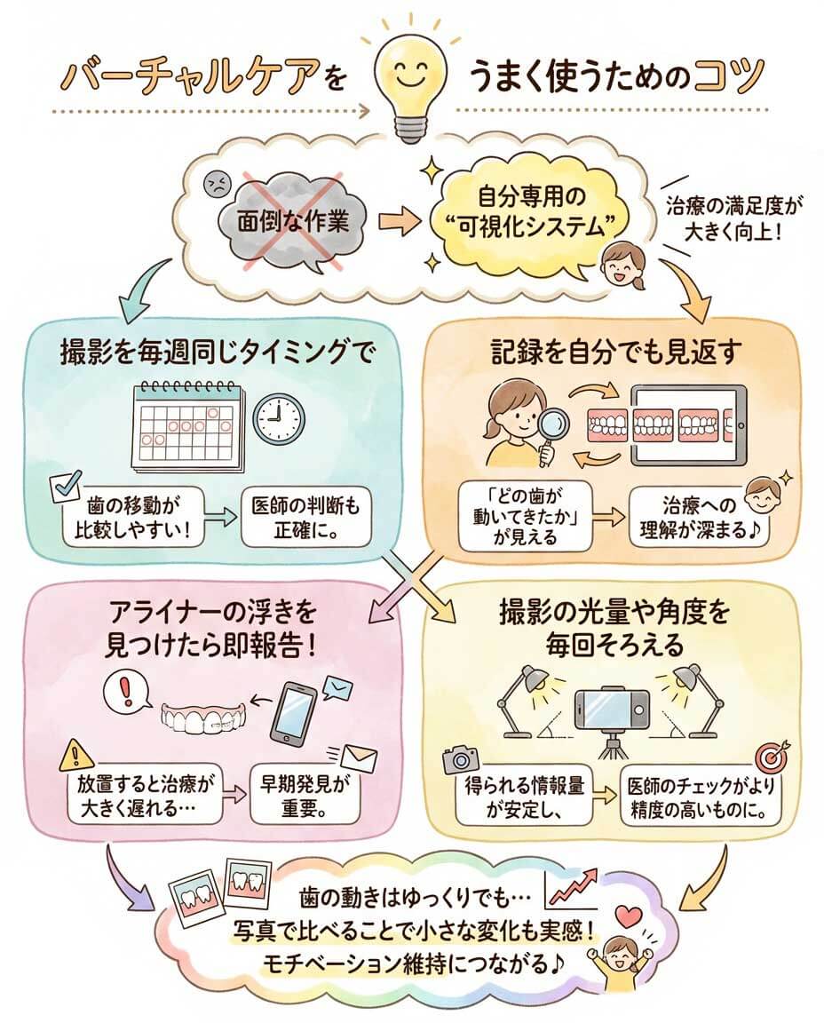 バーチャルケアをうまく使うためのコツ