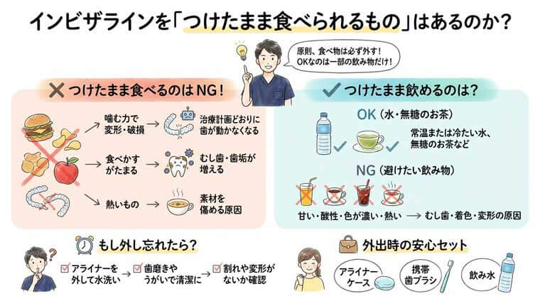 「つけたまま食べられるもの」はあるのか？の図解