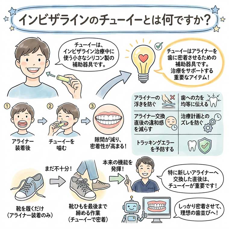 インビザラインのチューイーとは何ですか？の図解