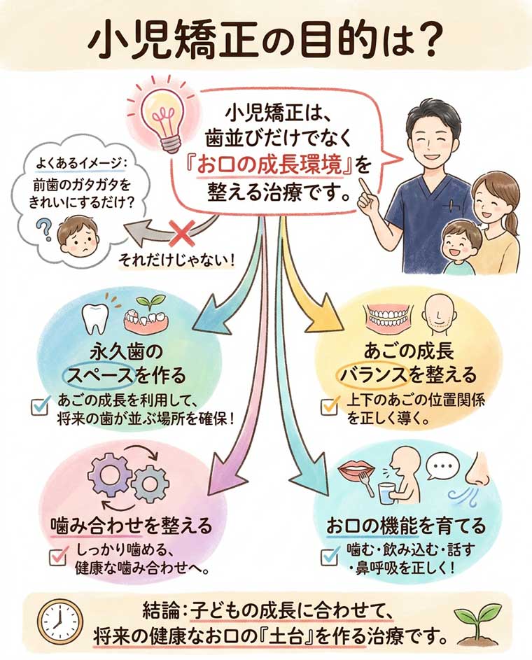 小児矯正の目的は？の図解